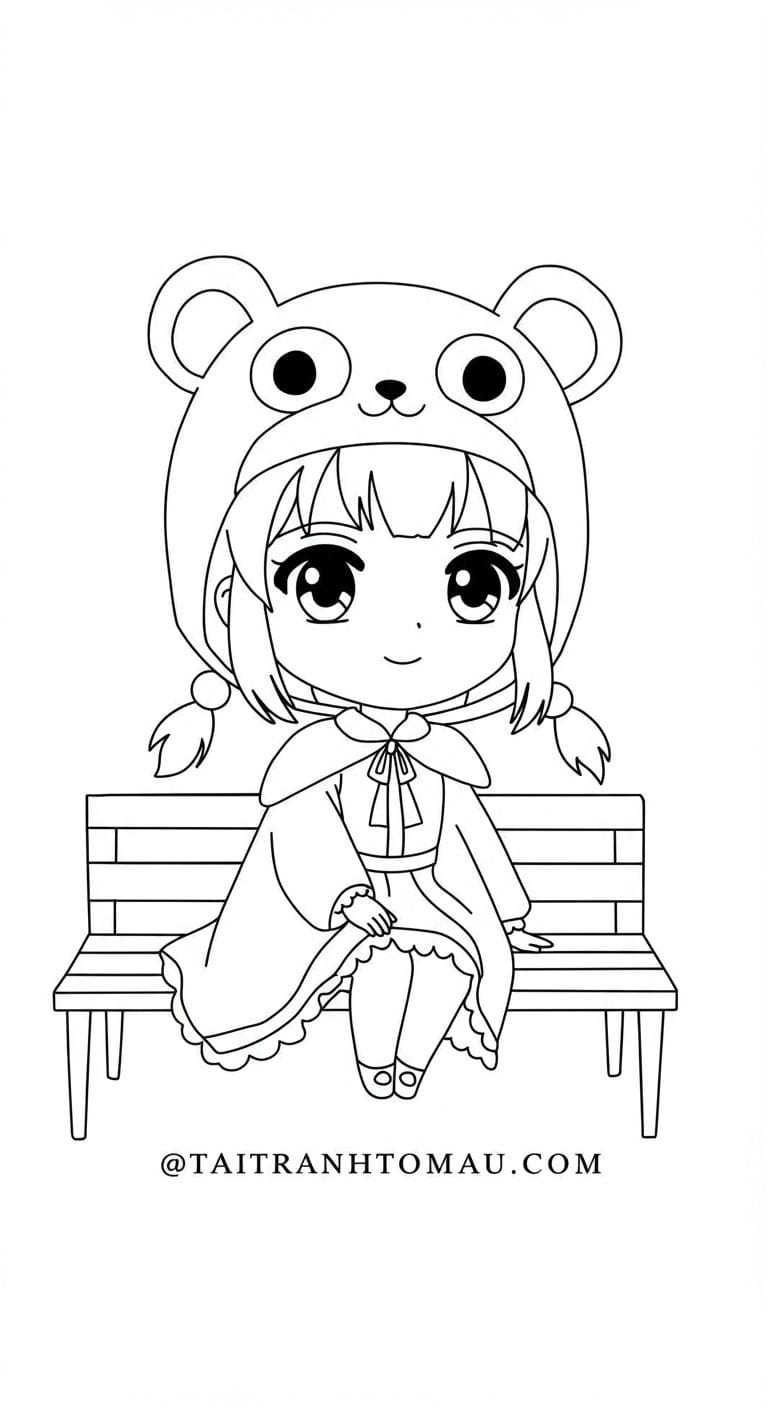 Bộ tranh tô Công chúa chibi dễ thương