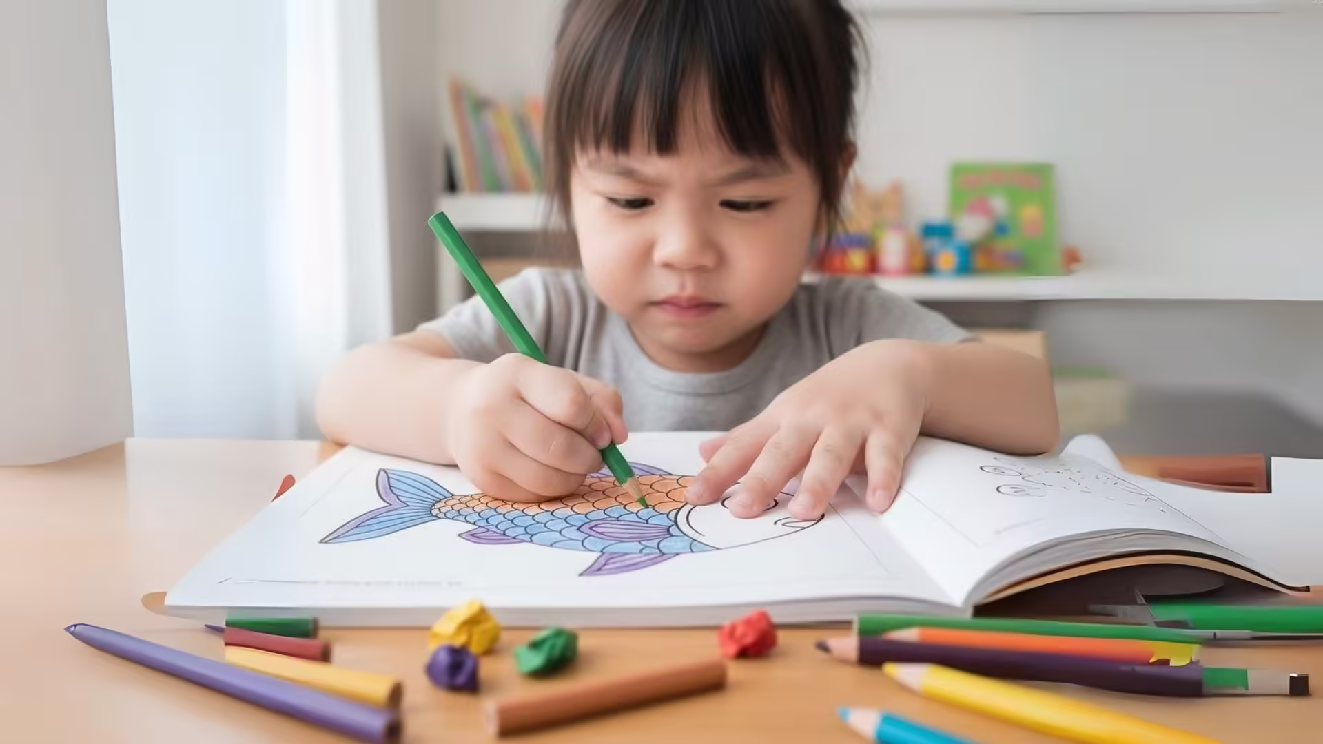 5 lợi ích vàng của việc cho bé tập tô màu mỗi ngày