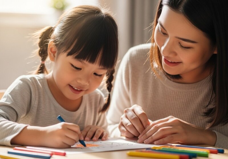 7 thói quen nhỏ giúp bé phát triển sáng tạo qua tô màu