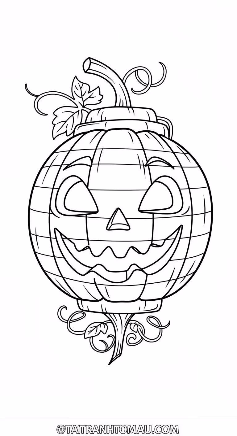Tải 100+ Tranh Tô Màu Halloween Cute Miễn Phí cho Bé [Bí Ngô, Ma, Phù Thủy A4]