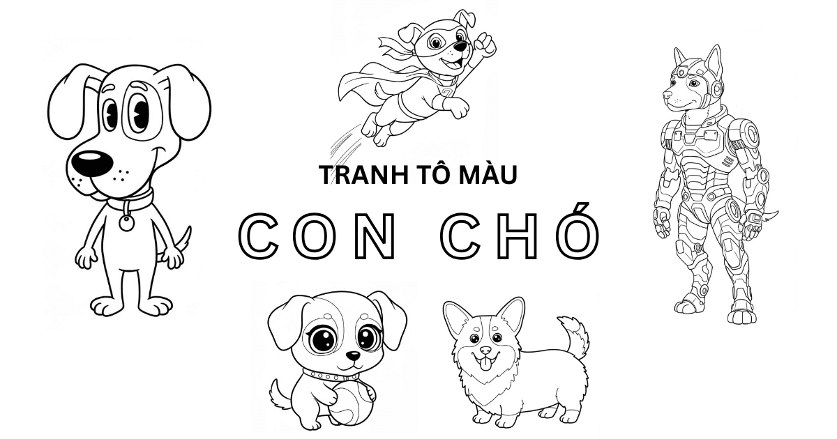 Tải 100+ Tranh tô màu con chó dễ thương cho bé 33 Tải ngay bộ Tranh tô màu con chó dễ thương cho bé