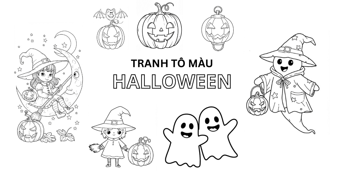 Bộ 50+ Tranh Tô Màu Halloween Dễ Thương – Bí Ngô, Ma Nhí, Phù Thủy Bé 7 Bộ 50+ Tranh Tô Màu Halloween Dễ Thương – Bí Ngô, Ma Nhí, Phù Thủy Bé