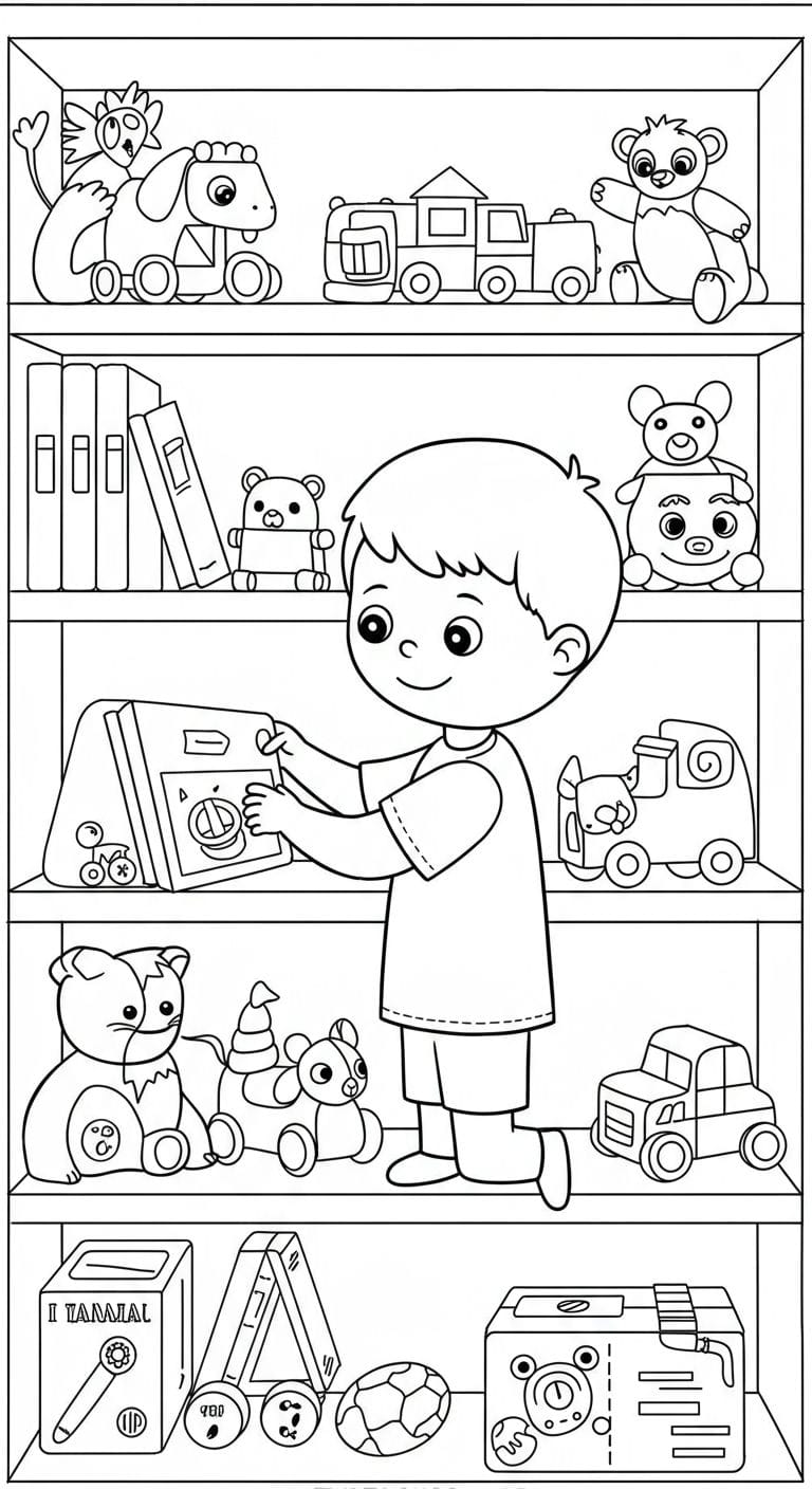 Tải ngay bộ tranh tô màu trường mầm non cho bé 14 Tranh tô màu mẫu giáo - Đồ chơi và đồ dùng học tập