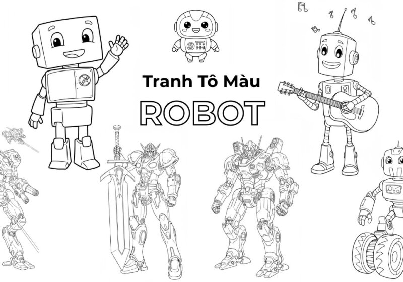 Tải 100+ Tranh Tô Màu Robot Siêu Ngầu Cho Bé Trai