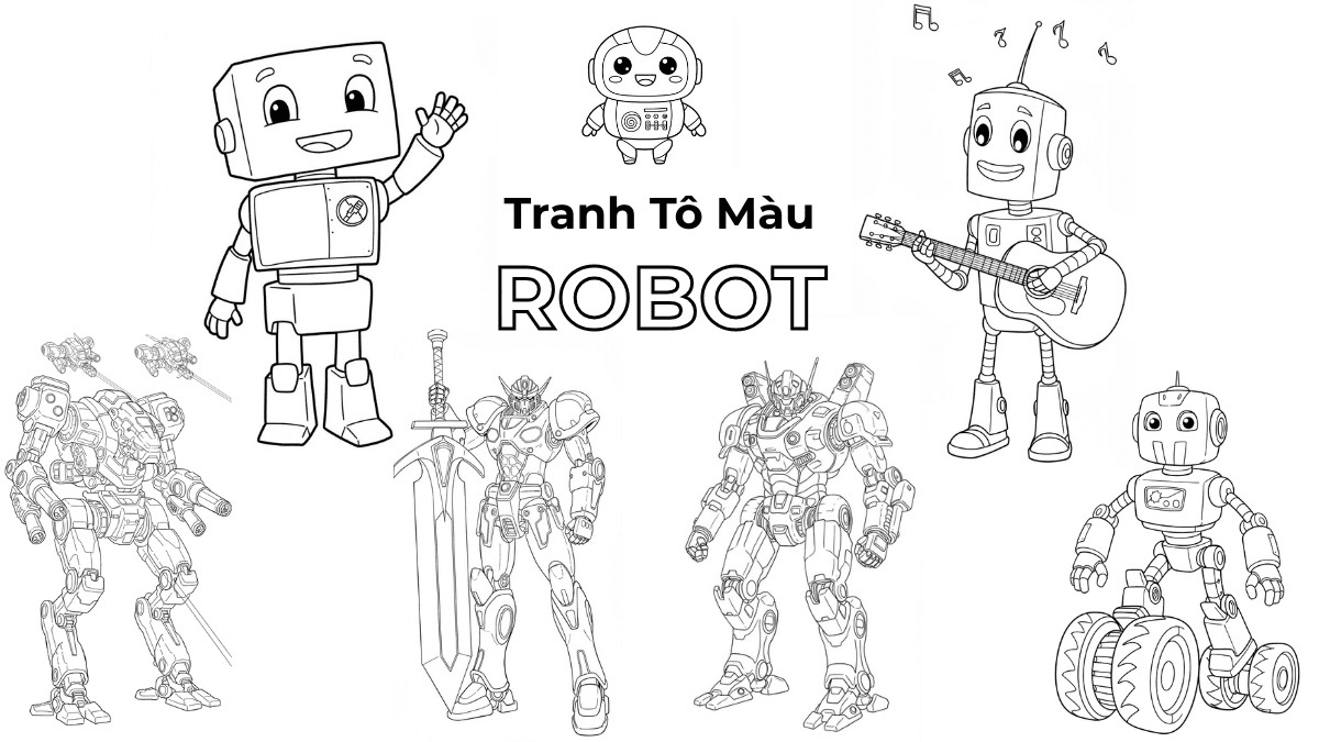 Tải 100+ Tranh Tô Màu Robot Siêu Ngầu Cho Bé Trai