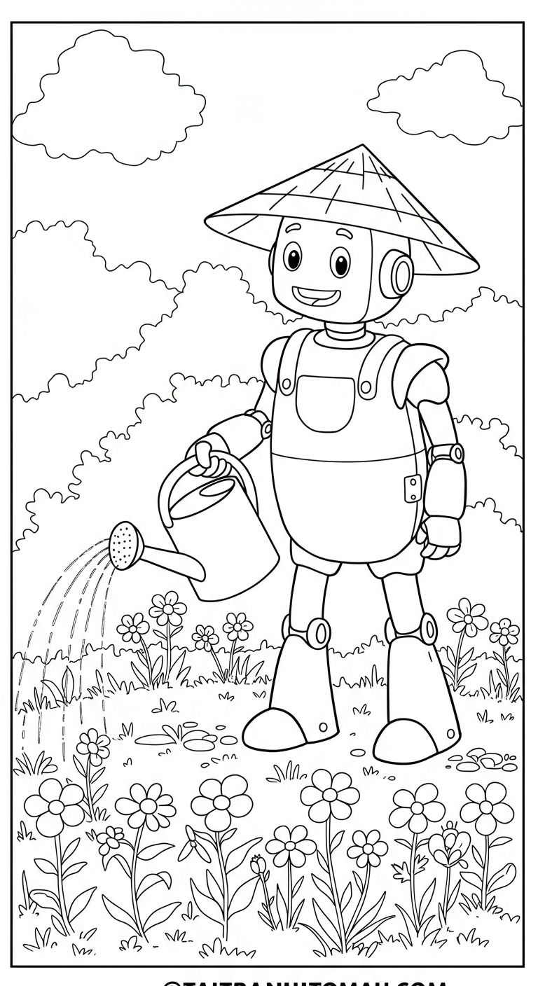 Bộ tranh tô Robot sáng tạo & hài hước (Cho bé 3–9 tuổi)
