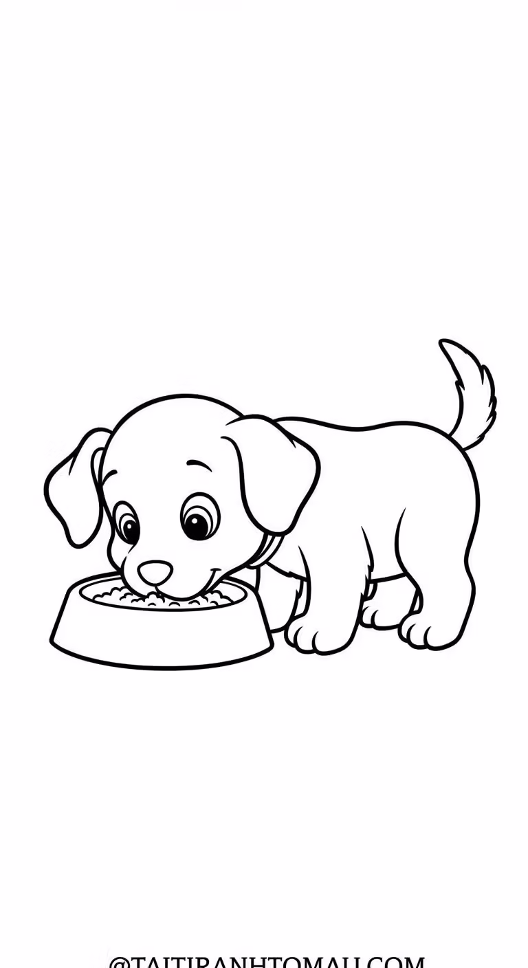 Tải 100+ Tranh Tô Màu Con Chó Cute, Ngộ Nghĩnh Cho Bé [Miễn Phí PDF A4]