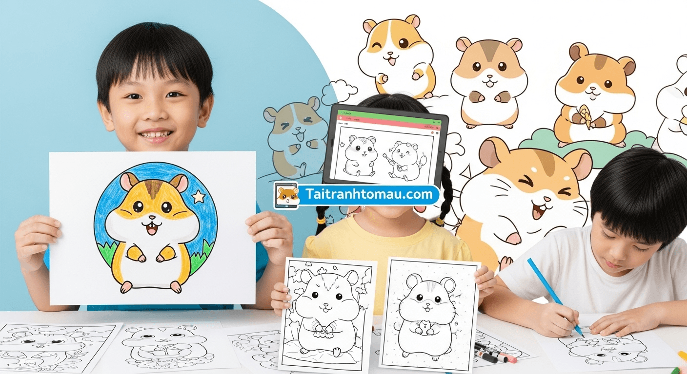 100+ Tranh Tô Màu Hamster Dễ Thương Cho Bé 31 100+ Tranh Tô Màu Hamster Dễ Thương Cho Bé