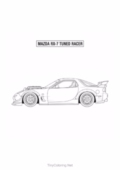 100+ Tranh Tô Màu Xe Đua - Mazda RX-7 Turbo