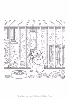 Hoạt động hàng ngày của chú hamster tinh nghịch