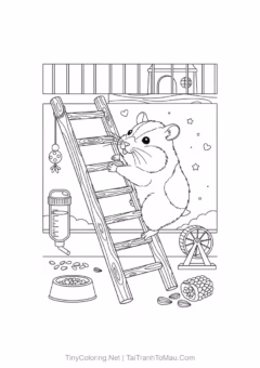 Hoạt động hàng ngày của chú hamster tinh nghịch