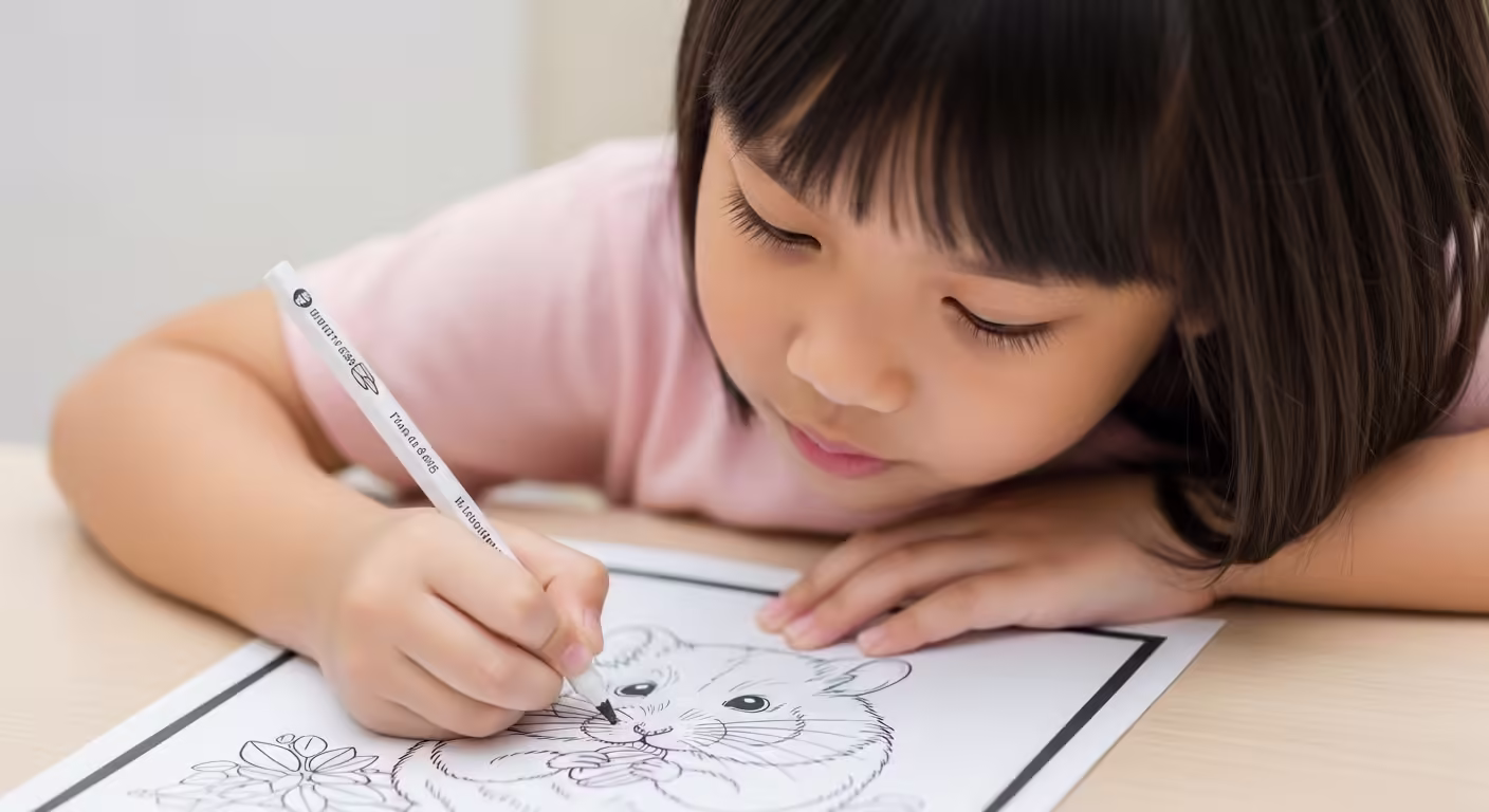 Cute Hamster Coloring Pages for Kids (Free Printable PDF A4)