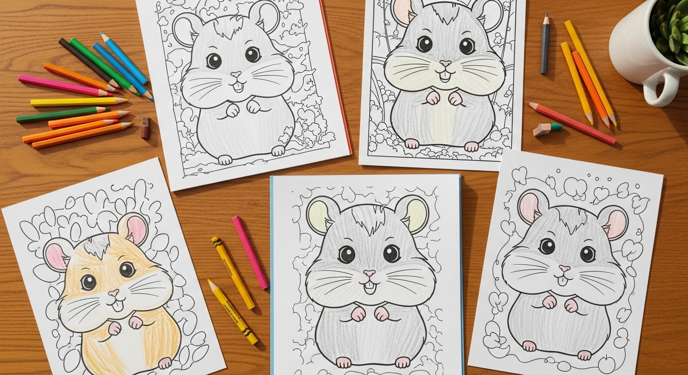 100+ Tranh Tô Màu Hamster Dễ Thương Cho Bé 2 100+ Tranh Tô Màu Hamster Dễ Thương Cho Bé