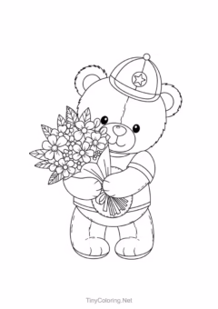 Tranh tô màu ngày 20-10 : Quà tặng cô