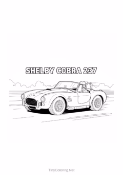 tranh tô màu xe đua cổ - Shelby cobra 237