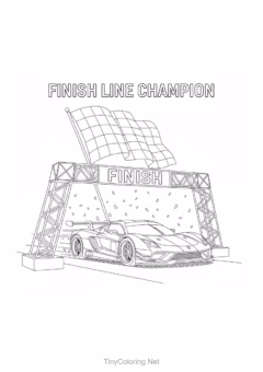 Tranh Tô Màu Xe Đua F1 – xe đua nâng cúp vô địch.