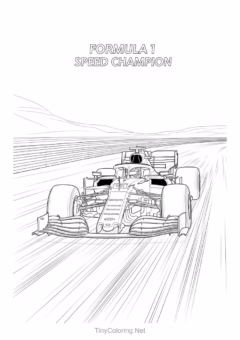 Tranh tô màu xe đua - Formula 1 racer #1