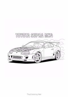 Tranh tô màu xe đua - Toyota supper