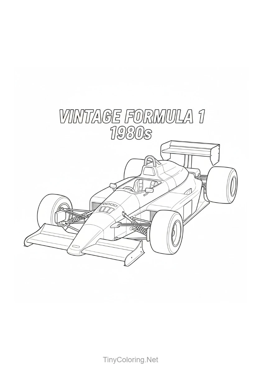 100+ Tranh Tô Màu Xe Đua F1, Xe Thể Thao, Xe Cổ Điển Cho Bé 29 tranh tô màu xe đua cổ - Shelby cobra 237