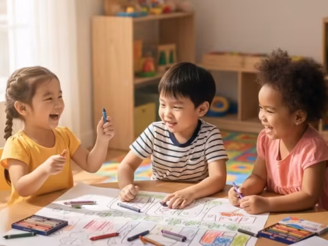 Tô Màu Tập Thể: 5+ Lợi Ích Vàng Phát Triển Kỹ Năng Xã Hội Cho Bé