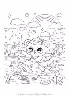 Thỏa sức sáng tạo với tranh tô màu gấu trúc chibi đáng yêu này!