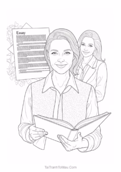 Tranh tô màu 20/11 ý nghĩa tri ân thầy cô.
