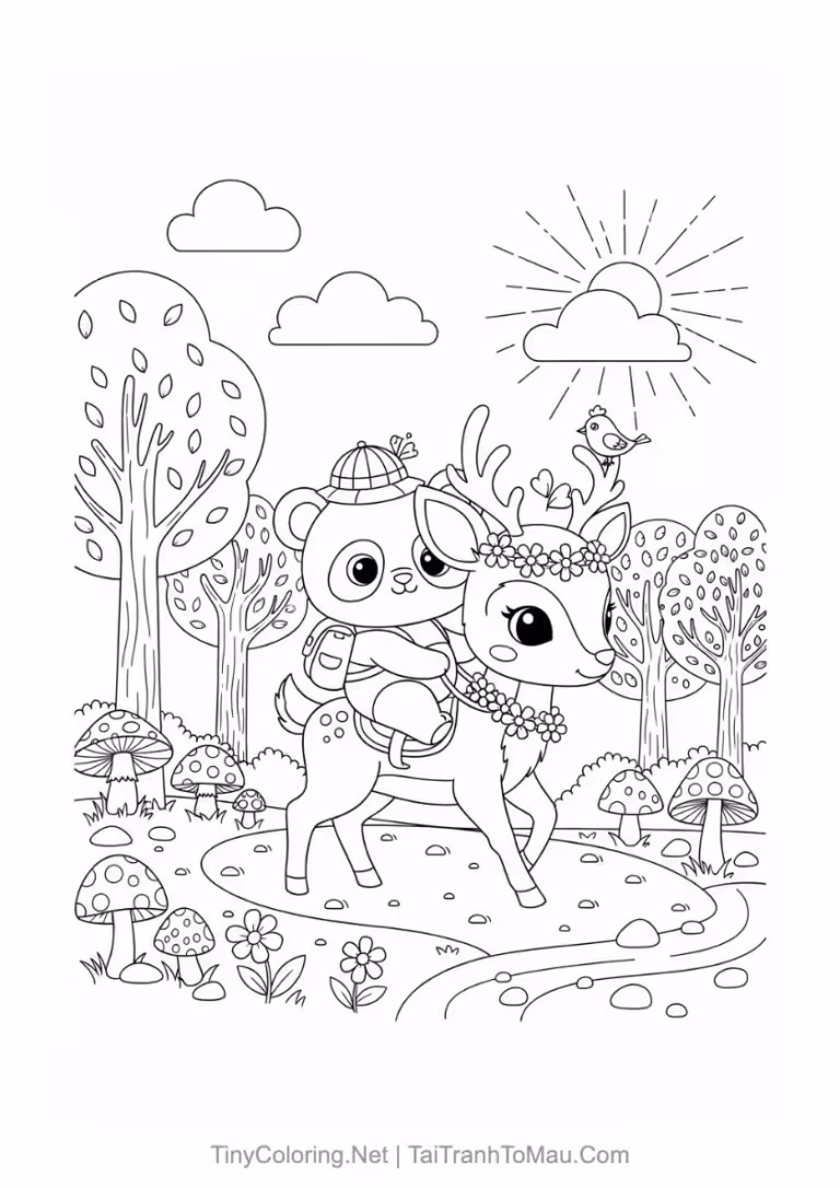 Tranh To Mau Gau Truc Chibi Jpg