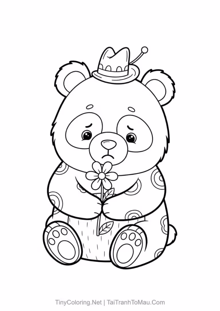 Coloring page of two cute baby pandas playing together joyfully.