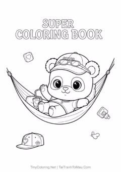 Bé yêu sẽ thích mê những bức tranh tô màu gấu trúc chibi này!