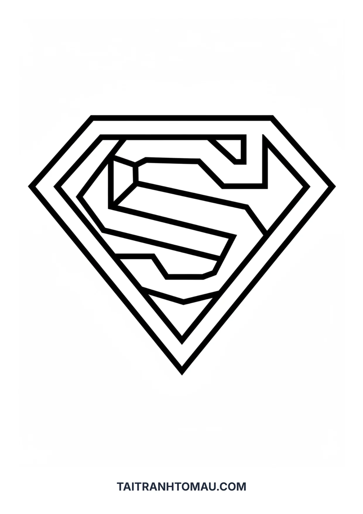 Logo siêu nhân chữ S Tranh tô màu logo siêu nhân