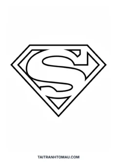 Tranh tô màu logo siêu nhân