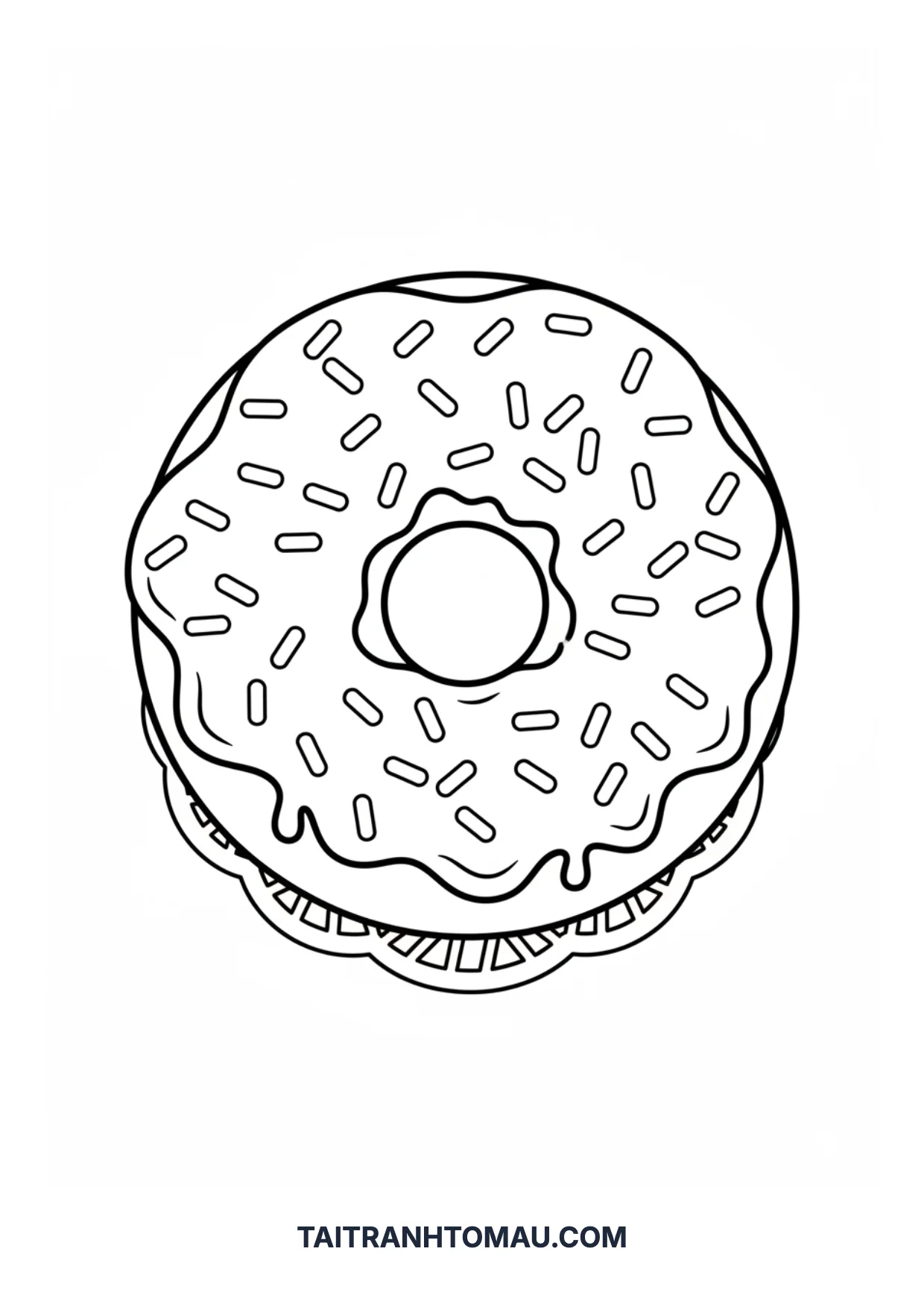 Tranh tô màu bánh Donut phủ cốm Tranh tô màu bánh Donut phủ cốm nhiều màu sắc