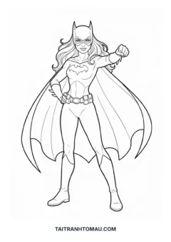 Tranh tô màu Batgirl