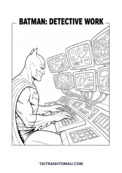 Tranh tô màu Batman dùng máy tính