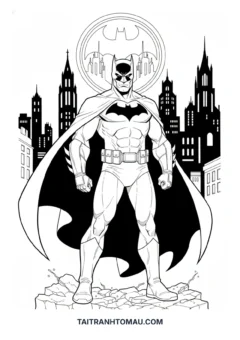 Tranh tô màu Batman Người Dơi
