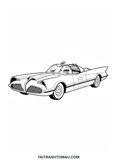 Tranh tô màu Batmobile cổ điển