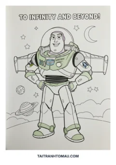 Tranh tô màu Buzz Lightyear