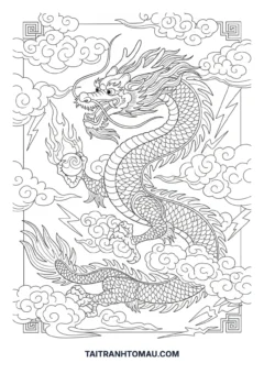 Tranh tô màu con rồng