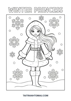Tranh tô màu công chúa mùa đông