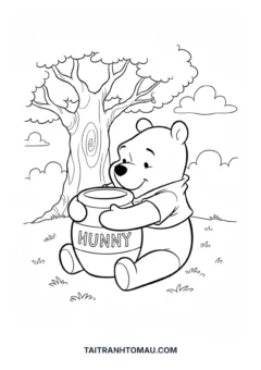 Tranh tô màu gấu Pooh