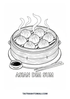 Tranh tô màu Há cảo