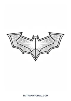 Tranh tô màu Logo Batman hiện đại