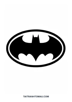 Tranh tô màu Logo Batman