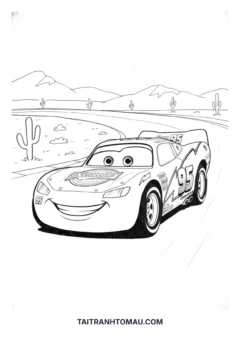 Tranh tô màu Lightning McQueen