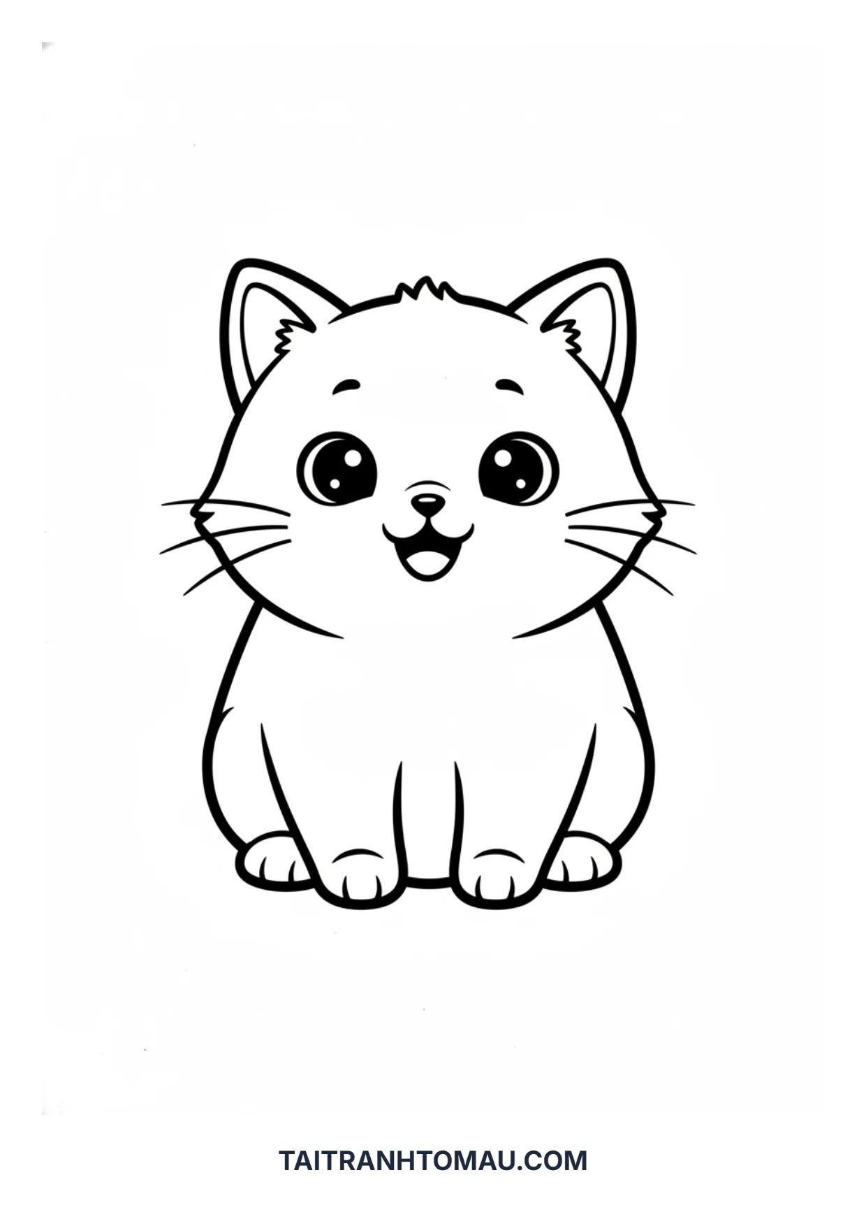 Tải 101+ Tranh Tô Màu Con Mèo Cute, Ngộ Nghĩnh Cho Bé [Miễn Phí A4]