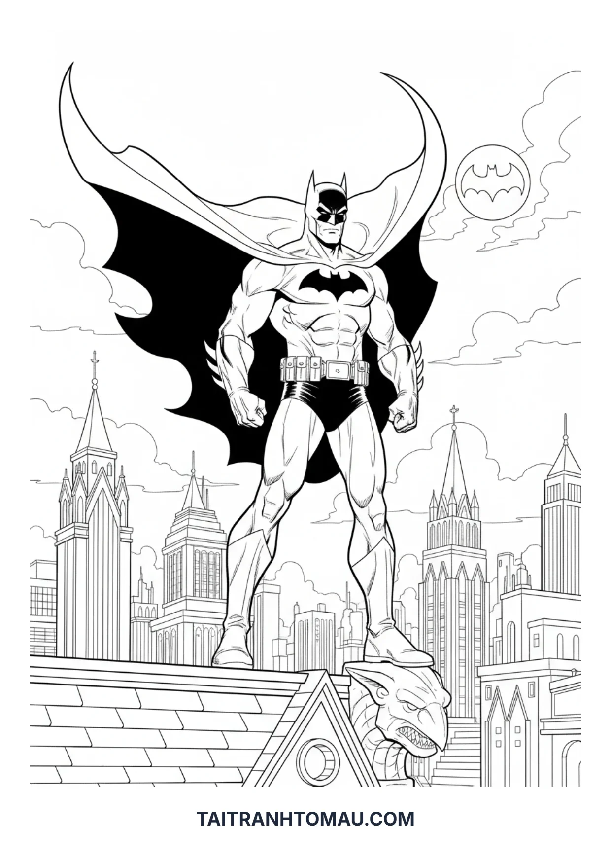 Tải 99+ Tranh Tô Màu Người Dơi (Batman) Cực Ngầu Cho Bé Trai
