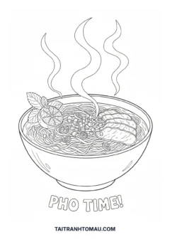Tranh tô màu Phở
