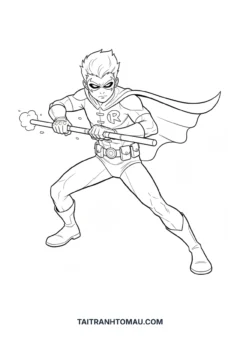 Tranh tô màu Robin