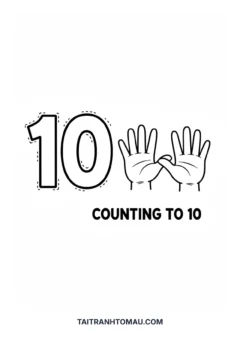 Tranh tô màu số 10 và bàn tay