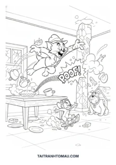 Tranh tô màu Tom và Jerry
